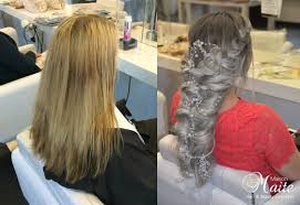 Silver Grey Balayage Ombre Hair With Braids