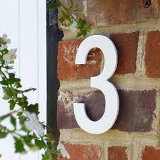 Brass door numbers in a classic times new roman font. White House Numbers Unique House Number Helvetica House Etsy Unique House Numbers House Numbers Contemporary House Numbers