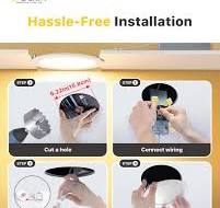 Ensenior 12 Pack 6 Inch LED Recessed Ceiling Light, Dimmable, 6000K Clear  White, 1050LM 12W 120V, High Brightness Canless Wafer Downlight - ETL&FCC&IC