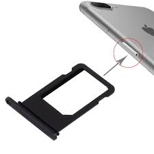 The sim card sits in a slot in the tray that is in the exact shape of the sim card. Iphone 7 Plus Sim Card Tray Black 7 54 Phone Parts Nz
