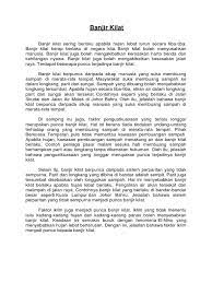 Surat rasmi banjir kilat woodwork sample. Banjir Kilat