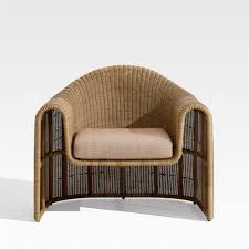 simeon outdoor wicker lounge chair with cushion crate and barrel in 2021 lounge chair outdoor wicker lounge chair outdoor wicker lounge chairs