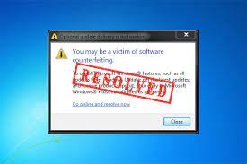 You May Be A Victim Of Software Counterfeiting [Complete Fix]