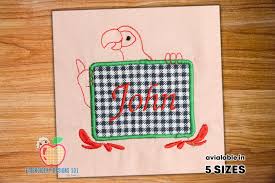 Download Applique Frame Of Parrot Creative Fabrica SVG Cut Files