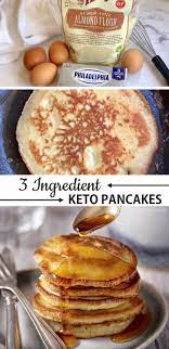 The Best 3 Ingredient Keto Pancakes Recipe Keto Pancakes Almond Flour Pancakes Low Carb Breakfast Recipes