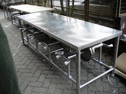 Modway gridiron 59 industrial modern stainless steel dining table in silver this 59 stainless steel dining table is a modern, industrial piece that is built to last. Ss Ms Stainless Steel Dining Table Shape Rectangular Rs 20000 Unit Id 3578076288