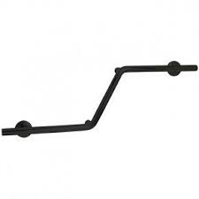 Zigzag Grab Bar Power Coated Black Finish In 2020 Grab Bars In Bathroom Grab Bars Accessible Bathroom Design