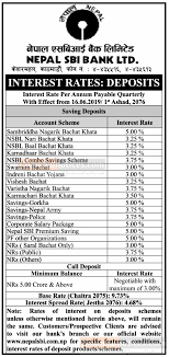 239 payments of $884.42 at an interest rate of 2.625%. Interest Rates Notice Nepal Sbi Bank