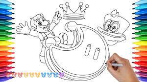 Coloring, mazes, puzzles and more (70 activity pages) by tasha milner. How To Draw Super Mario Odyssey 4 Drawing Coloring Pages For Kids Youtube