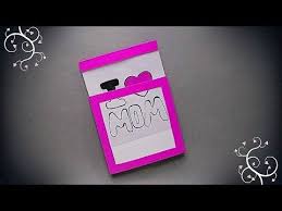 A blank card, some pretty paper, some glue, scissors and a cutting mat and you're away. Diy Magic Card For Mother S Day How To Make Greeting Card For Mom Mother S Day Gift Idea How To Make Greetings Easy Greeting Cards Christmas Gift Tags Diy