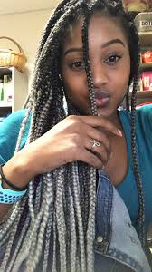 Black And Grey Ombre Box Braids Grey Ombre Box Braids Hairstyles Ombre Box Braids Box Braids Hair Styles