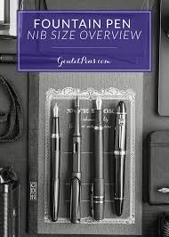 Fountain Pen Nib Size Overview Goulet Pens Blog