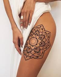 Tattoos Thigh Tattoos Women Mandala Mandala Temporary Mehndi Tattoos Tattoos Henna Tattoo Designs Mandala Tattoo Design