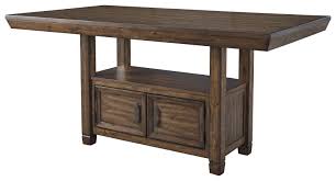 Tablechamp dining room table rio 47 x 30 oak antique solid wood pine dark brown oiled extension extendable rectangular. Signature Design By Ashley Royard D765 32 Rustic Rectangular Dining Room Counter Table Furniture And Appliancemart Pub Tables