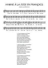 Hymne A La Joie En Francais Partition Gratuite Hymne A La Joie Partition Accordeon Partition Musique