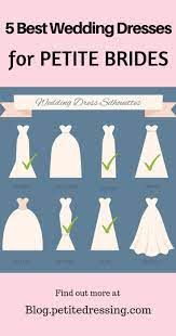 Does this mean wedding dresses will look good on a short bride as long as it's long enough? Petite Wedding Dresses Top 5 Choices For Short Brides Petite Bride Petite Wedding Dress Petite Bride Wedding Dress