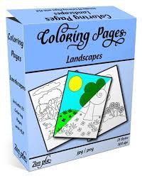 See more ideas about coloring pages, color, coloring books. Landscapes Coloring Pages Plr Pack Zen Plr