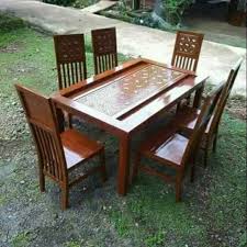 Bahan yang digunakan kursi makan minimalis terbaru ini adalah kayu jati asli yang bisa anda pastikan kualitasnya. Kursi Meja Makan Jati Minimalis 6 Kursi Motif Bunga Jatuh Shopee Indonesia