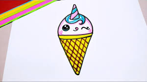 This is a list of the supplies we used, but feel free to use whatever you have in your home or classroom. Learn How To Draw And Color A Cute Kawaii Unicorn Ice Cream Cone With Sprinkles Step By Step Youtube