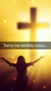 toma me rendido estou aos pes da cruz me encontrei o que tenho te entrego oh deus jesus eu te amo deus jesus te amo