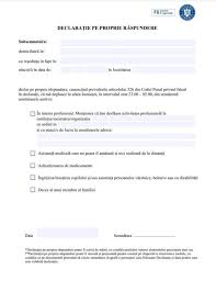 Notificare privind inițierea activității de comerț (model). Noua DeclaraÈ›ie Pe Proprie RÄƒspundere FÄƒrÄƒ De Care Nu Vom Putea IeÈ™i Din Case Intre Orele