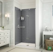 Create A Sophisticated Bathroom Space With Ease Utile By Maax Is An Innovative Shower Wall Solution That Com Small Shower Remodel Shower Remodel Shower Stall