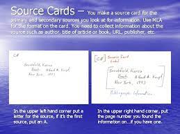Give each person a unique marker color and a piece of blank paper. Note Cards Vs Source Cards Source Cards You