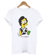 Bart Simpson Off White T Shirt Black Escobart Bart Simpson Pablo Escobar T Shirt Simpsons T Shirt Pablo Escobar T Shirt Bart Simpson T Shirt