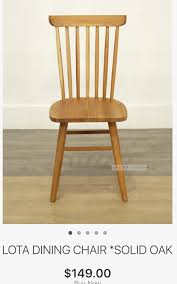 Trade Me Ifurniture Bromley Dining Chair Solid Oak