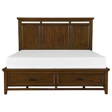 Are you seeking the comfort of a king (or cal king) bed but afraid that your master bedroom is too small to ten storage drawers within the base provide easy access for storing your possessions, and the metal roll glides ensure a smooth pull every time. Homelegance Frazier Park California King Platform Bed With Footboard Storage Value City Furniture Platform Beds Low Profile Beds