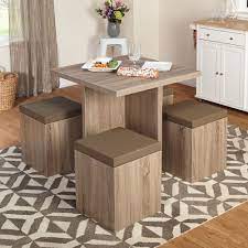For a traditional look, go for this dark brown ikea kitchen table set fit for two. Compact Dining Set Studio Apartment Storage Ottomans Small Kitchen Table Chairs 669900466363 Ebay Dining Room Small Small Kitchen Tables Kitchen Table Settings