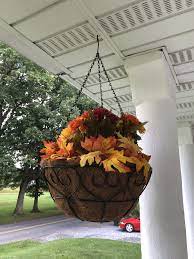 diy fall hanging basket hangingbasket frontporch baskets plants small for bathroom