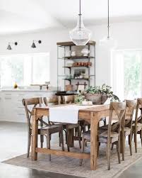 The kentwood table sets the mood for a warm and welcoming ambiance with its farmhouse style and rustic hues. 7 Elements Of The Modern Farmhouse Becki Owens Modern Kitchen Tables Modern Farmhouse Dining Modern Farmhouse Dining Room