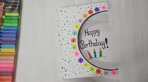 We just started with a piece of white cardstock that was 8″ x 10 1/2″. Handmade Birthday Card Easy Birthday Card Idea Handmade Greeting Card Youtube Easy Birthday Cards Diy Simple Birthday Cards Handmade Birthday Cards