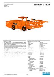 Sandvik Dt820 Sandvik Mining And Construction Manualzz Com