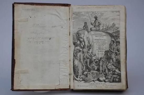 Sold at Auction: Philippus Baldaeus: boek 'Naauwkeurige beschryvinge van Malabar, Choromandel en Ceylon', 1672 (33x22