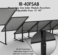IntegraRack IR-40FSAB BallastRack Fixed-Adjustable Solar Module Mount –  Black Zinc-Plated Steel