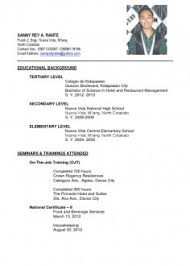 Ojt Resume Format Sample For Student Www Yankeerudy Com