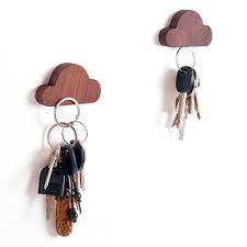 Porte Cles Aimante En Bois Adhesif Murale Pour Accroche Cles Bois Hetre Accroche Cle Porte Cle Porte Cle Magnetique
