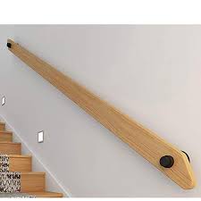 Amazon Com Dlt Wood Staircase Handrail Railing Wall Mounted Hand Rail Industrial Solid Pine Grab Bar With Iron B Staircase Handrail Stair Kits Wood Staircase