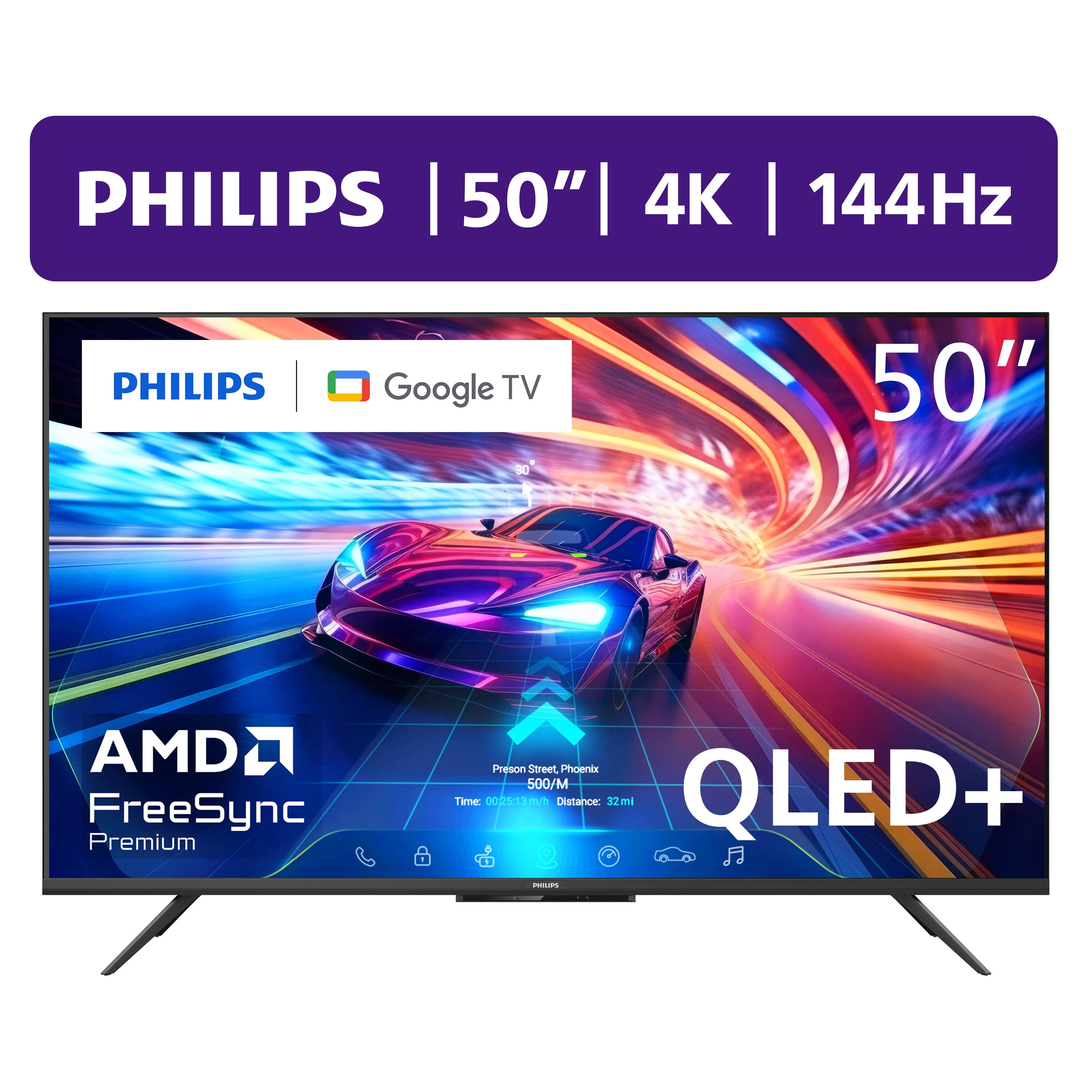Philips 50" Class 144Hz Qled+ 4K UltraHD Google + Gaming Smart TV