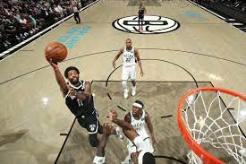 Giannis antetokounmpo slid under irving as he was attempting a layup and the nets point guard came down with what looked to be a serious ankle injury. Kyrie Irving Kevin Durant Nets Beat Giannis Bucks In Game 1 Despite Harden Injury Bleacher Report Latest News Videos And Highlights