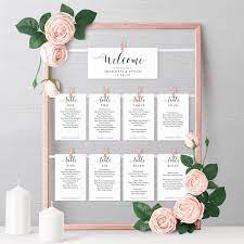 Make A Diy Hanging Seating Chart Frame With These Printable Etsy