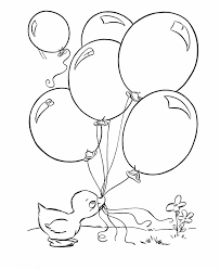 B is for balloon coloring page. Birthday Balloon Coloring Pages Print