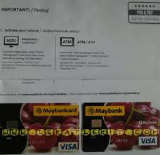 Anda perlu aktifkan dulu pembelian online (activate debit card online purchase) dengan. Tak Perlu Ke Bank Lagi Untuk Tukar Aktifkan Atm Debit Card Maybank Lekat Lekit Story