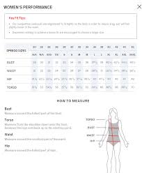 46 specific speedo endurance size chart