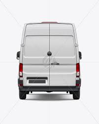 Download Panel Van Mockup Back View