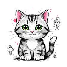 Adorable Child's Drawing of a Cat | AI ...