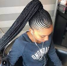 Best Hairstyle For Men With Thick Wavy Hair Feed In Braids Ponytail Braided Ponytail Hairstyles African Braids Hairstyles