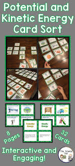 Potential And Kinetic Energy Card Sort Teaching Energy Kinetic Energy Physical Science Middle School